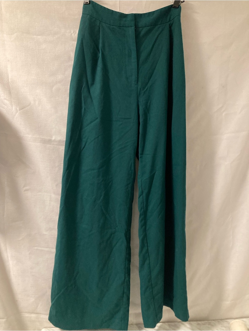 Zara Deep Teal High Rise Wide Leg Palazzo Pants Women’s XS